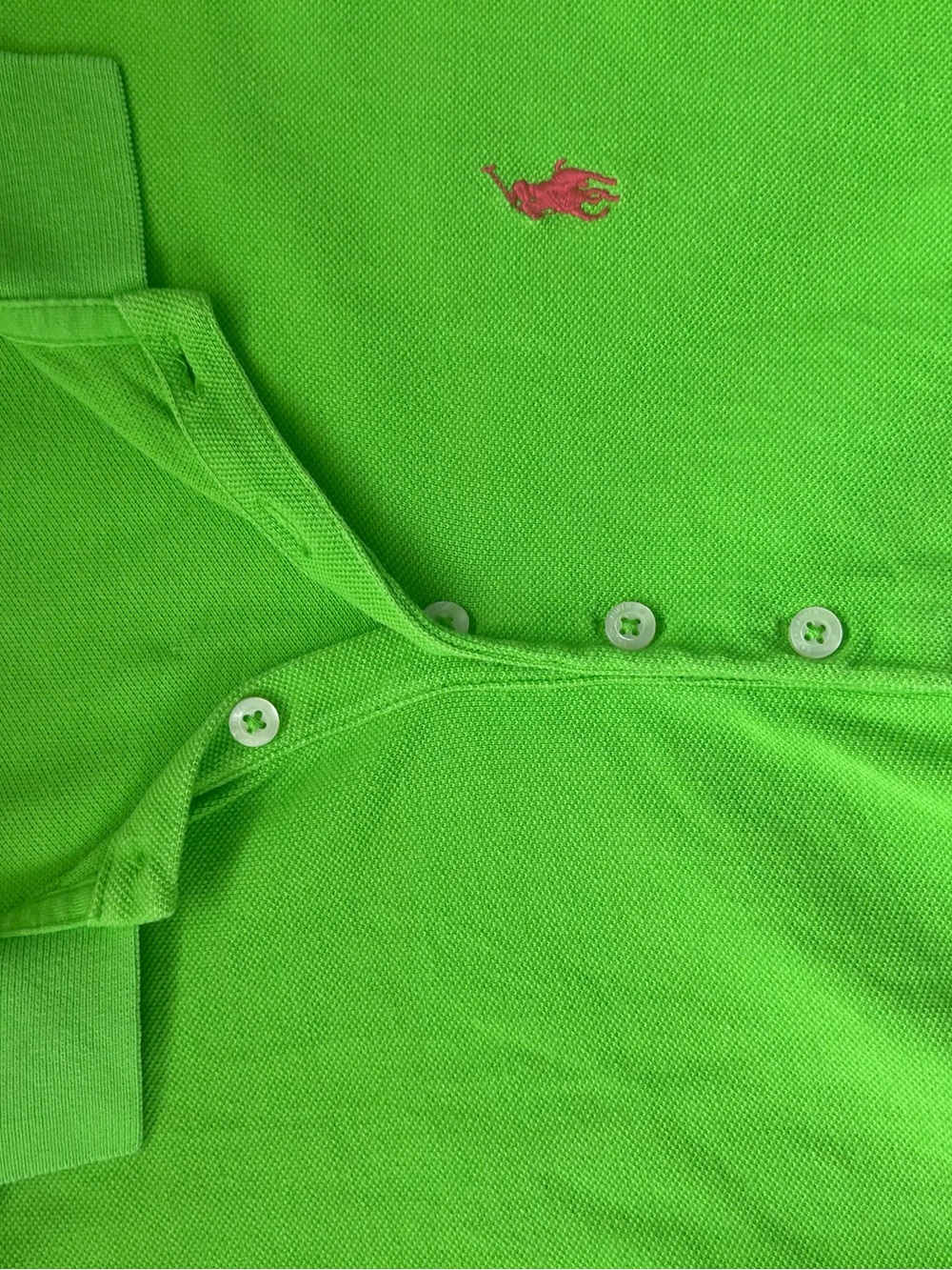 Green Polo Shirt Dress with Embroidered Pony - Picture 3 of 3